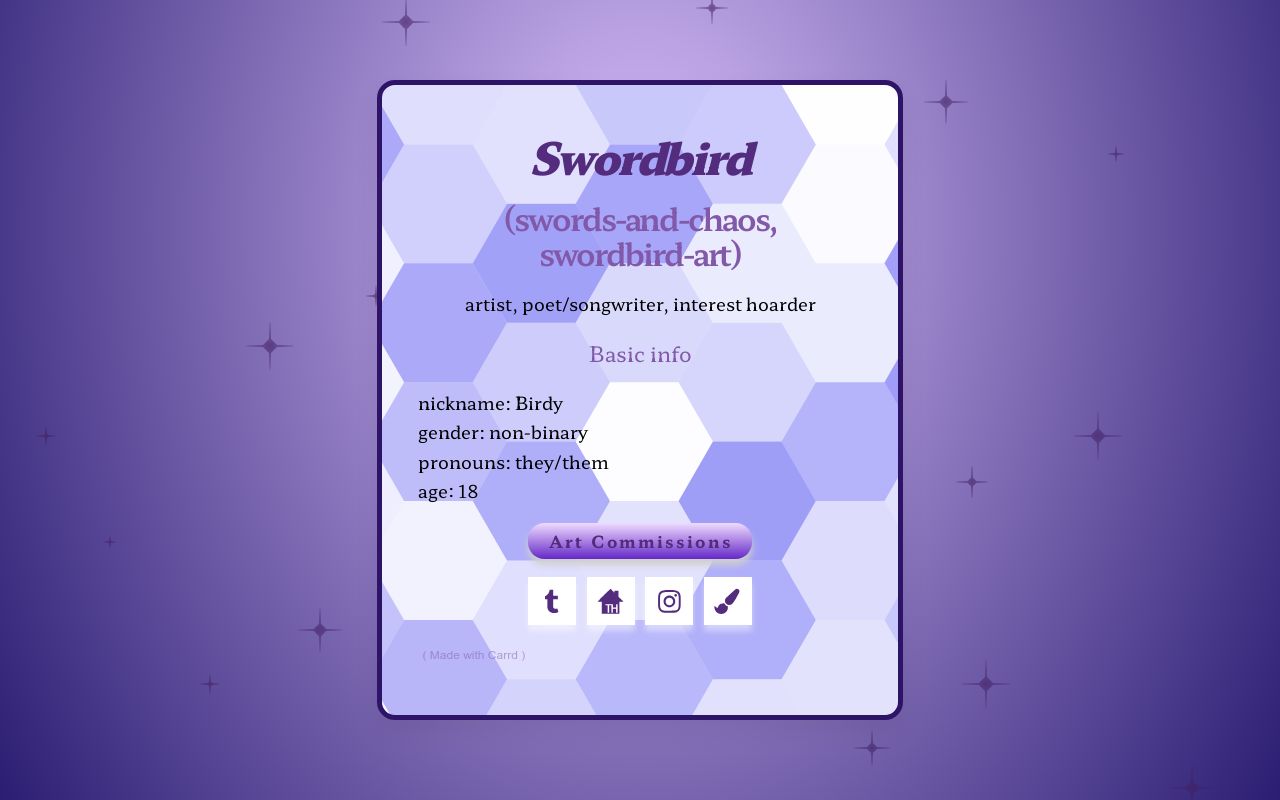 swordbird's card